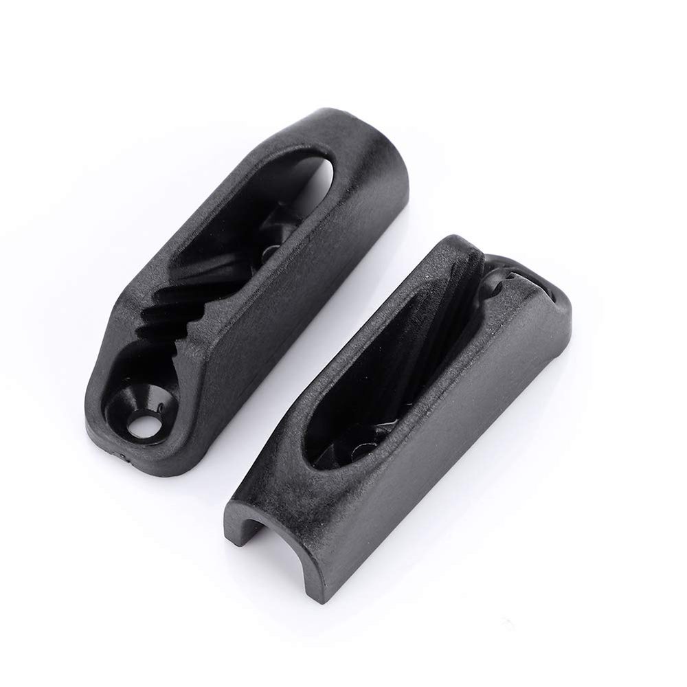 Long-Lasting Plastic Canoes Rope Buckle Deck Line Guide Buckle and Deck Line Rope Buckle, 1 Pair Black Deck Rope Buckle, for Kayaks Canoes Rowing Boats Rope Buckle