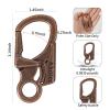 Ahiller Carabiner Clip, Double Anti-Misopening Locking Design, 3" Zinc Alloy Heavy Keychain for Outdoor Camping Hiking, Key Ring Clip (Red Brass-2P) view 2