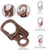Ahiller Carabiner Clip, Double Anti-Misopening Locking Design, 3" Zinc Alloy Heavy Keychain for Outdoor Camping Hiking, Key Ring Clip (Red Brass-2P) view 3