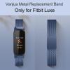 Metal Band for Fitbit Luxe Bands Women Men, Stainless Steel Mesh Loop Adjustable Magnetic Wristband Replacement Strap Compatible with Fitbit Luxe Fitness and Wellness Tracker (Sapphire Blue) view 2