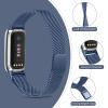 Metal Band for Fitbit Luxe Bands Women Men, Stainless Steel Mesh Loop Adjustable Magnetic Wristband Replacement Strap Compatible with Fitbit Luxe Fitness and Wellness Tracker (Sapphire Blue) view 3