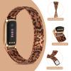 Metal Band for Fitbit Luxe Bands Women Men, Stainless Steel Mesh Loop Adjustable Magnetic Wristband Replacement Strap Compatible with Fitbit Luxe Fitness and Wellness Tracker (Leopard) view 3