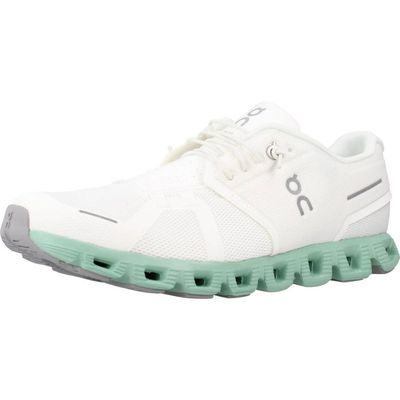 On Mens Cloud 5 Running Shoes, Undyed-White/Creek, 12 US