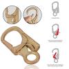 Ahiller Carabiner Clip, Double Anti-Misopening Locking Design, 3" Zinc Alloy Heavy Keychain for Outdoor Camping Hiking, Key Ring Clip (Imitation Ancient Gold-4P) view 2
