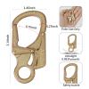 Ahiller Carabiner Clip, Double Anti-Misopening Locking Design, 3" Zinc Alloy Heavy Keychain for Outdoor Camping Hiking, Key Ring Clip (Imitation Ancient Gold-4P) view 3