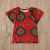 3D African Print Dashiki Digital Toddler Girls Kids Princess Dress Girls Dress African Clothes for (Red, 12-18 Months) view 2