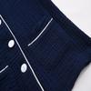 ACESTAR Toddler Girls Boys Button Down Pajamas Set Summer Short Sleeve 2 Pcs Pjs Set Kids Cotton Sleepwear for Daily, Navy Blue, Size 6T view 4