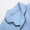 ACESTAR Toddler Girls Boys Button Down Pajamas Set Summer Short Sleeve 2 Pcs Pjs Set Kids Cotton Sleepwear for Daily, Light Blue, Size 5T view 2
