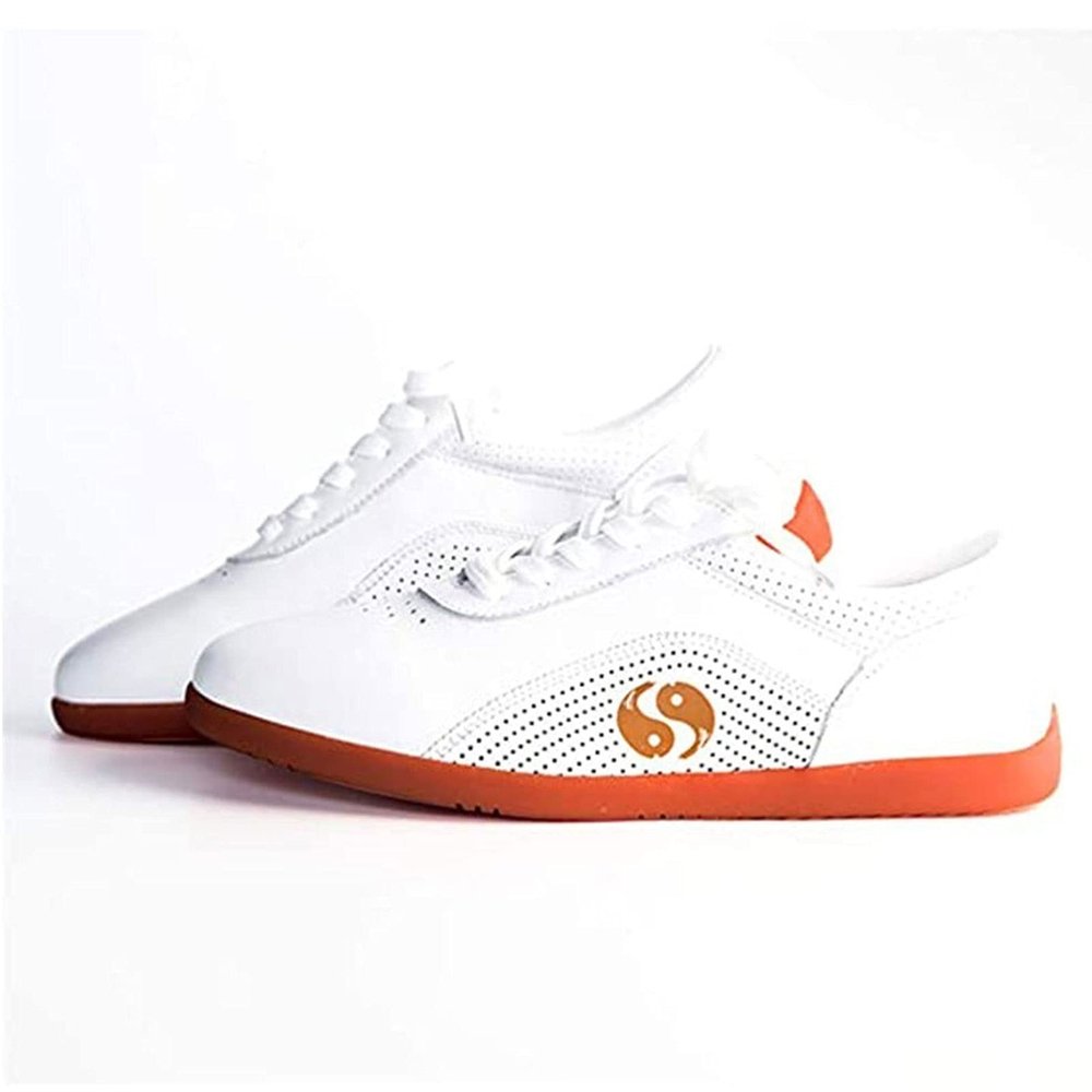 DAFLIN Taekwondo Shoes Boxing Kung Fu Taichi Trainning Shoes Non-Slip Martial Arts Shoes for Men Women (Color : White, Size : 6.5 US)