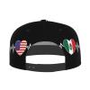 America Mexican Flag Flat Bill Brim Baseball Cap Cool Hip Hop Trucker Hat Men Women Adjustable Baseball Caps Black view 4
