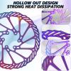 BUCKLOS 140mm 160mm 180mm 203mm MTB Disc Brake Rotor with 6 Bolts, Bicycle Brakes Stainless Steel Rotors M5 Screws, Opposite Hole Distance 44mm, fit Mountain Road Bikes MTB BMX view 2