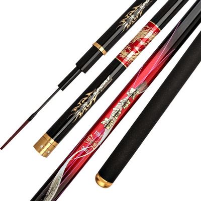 ZFF Carbon Fishing Rod Telescopic Super Hard Ultralight Hand Pole 12H 19 Tone Fishing Big Fish 1.8m 2.1m 2.4m 2.7m 3m 3.3m 3.6m 3.9m 4.5m 4.8m Rivers Lakes Reservoirs Streams (Size : 4.8m)