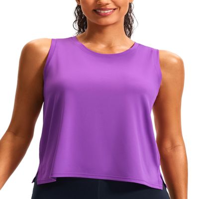 Workout Tops for Women Crop Sleeveless Workout Shirts for Women Athletic Running Yoga Tank Top for Women