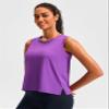Workout Tops for Women Crop Sleeveless Workout Shirts for Women Athletic Running Yoga Tank Top for Women view 2
