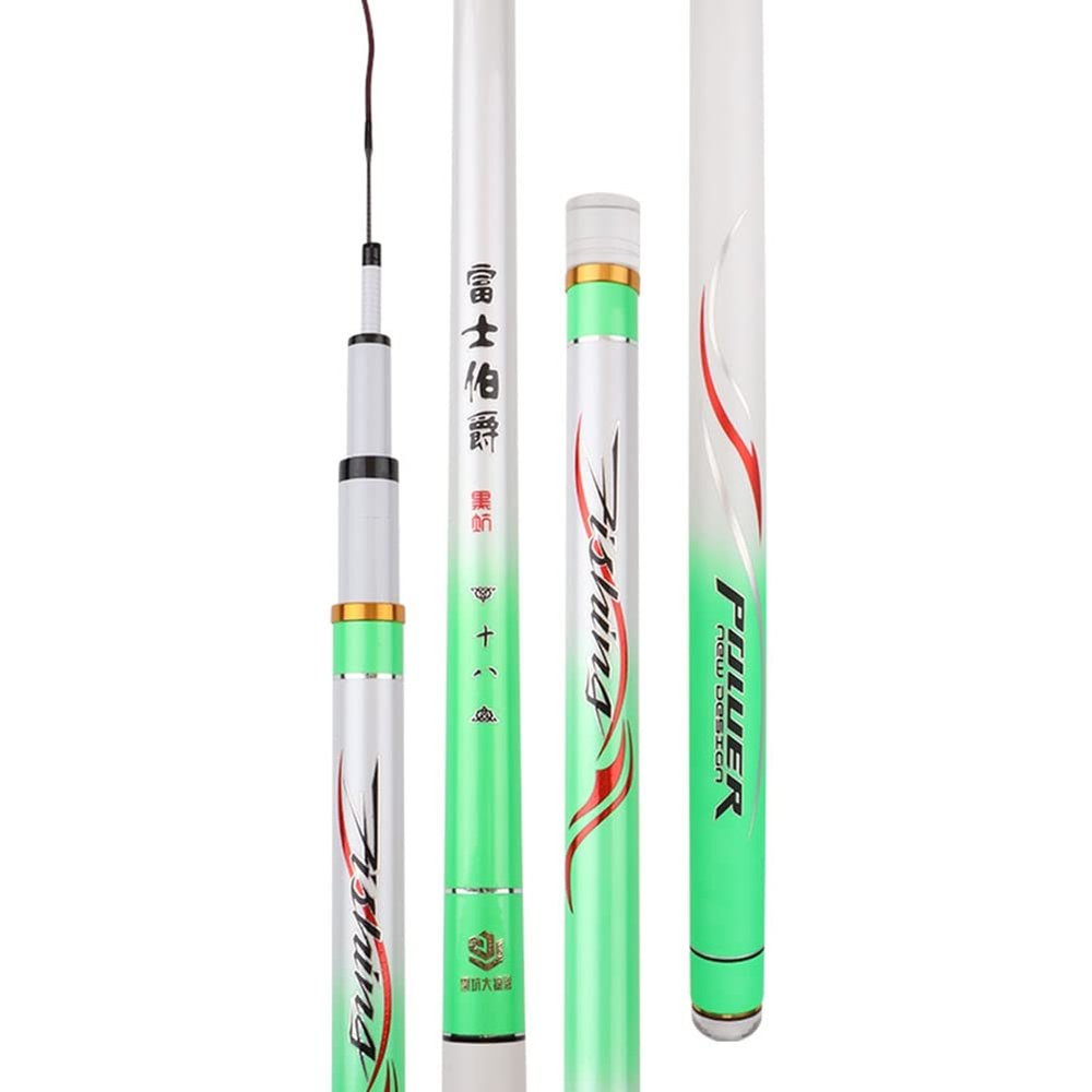 ZFF Telescopic Fishing Rod Carbon Super Hard Ultralight for Big Fish 3.6m 3.9m 4.5m 4.8m 5.4m 5.7m 6.3m 7.2m 8.1m Rivers Lakes Reservoirs Streams (Size : 5.7m)