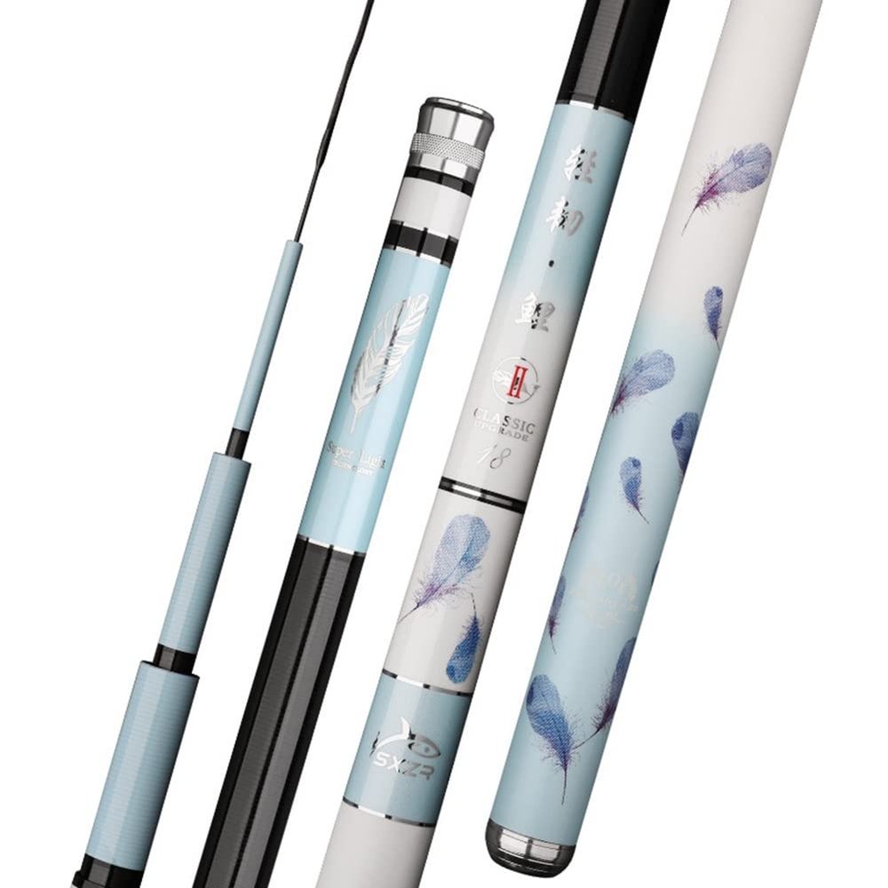 ZFF Carbon Fishing Rod Telescopic Carp Rods Super Hard Ultralight 28 Tone Long Section 3.6m 3.9m 4.5m 4.8m 5.4m 5.7m 6.3m 7.2m 8.1m Rivers Lakes Reservoirs Streams (Size : 5.7m)