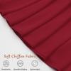 Ciormis Burgundy Chiffon Capelets for Women, Soft Sheer Shawl and Wraps Shrug for Evening Wedding Dresses (US-DP-Burgundy) view 2