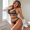 Avidlove Women Sexy Lingerie Bra and Panty Sets Fishnet Sheer Mesh Lingerie Black view 3