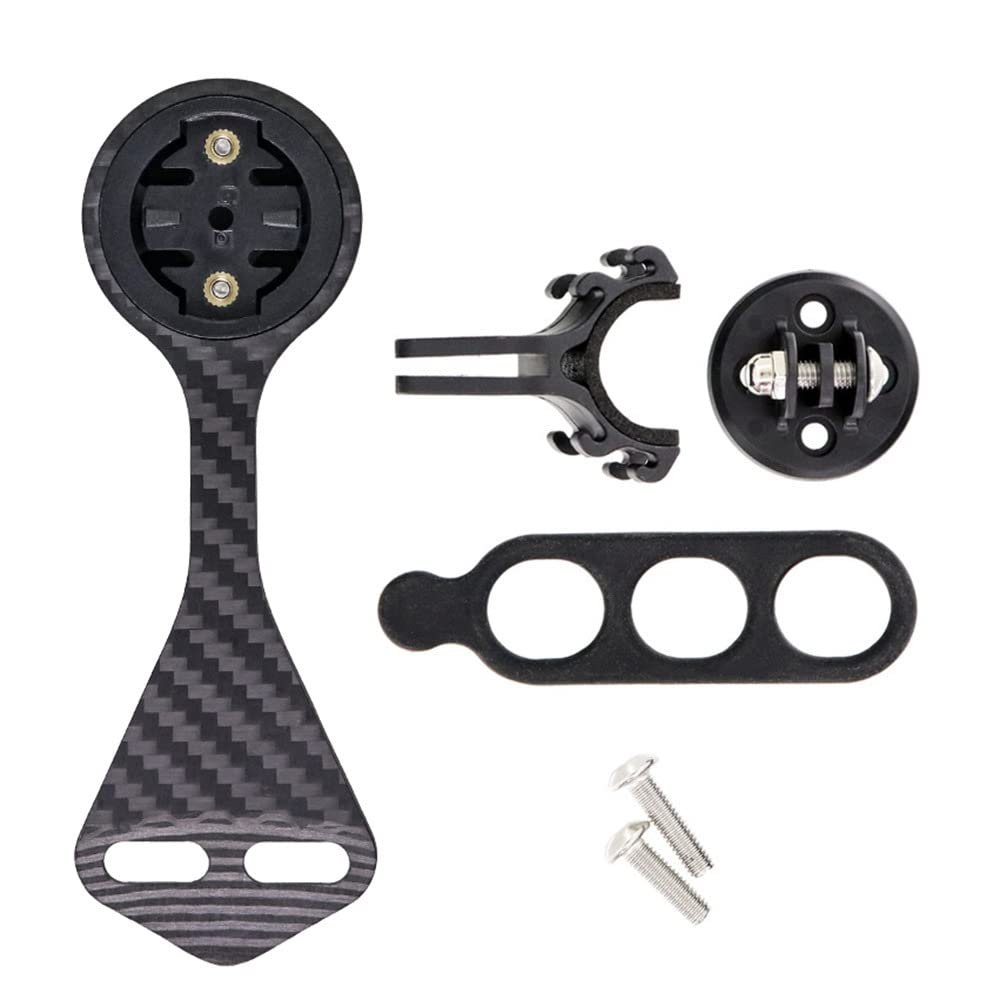 XBERSTAR Integrated Aero Handlebar Out Front Cycling Computer Road Bike Mount Compatible with Garmin,for XOSS G G+ and Bike Light Attachment (Black)