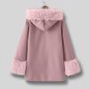 Ikevan 1 to 7 Years Toddler Kids Girls Winter Windproof Coat Jacket Kids Warm Fleece Hooded Outerwear (2-Pink#ty, 3-4 Years) view 3