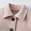 Ikevan 1 to 7 Years Toddler Girls Winter Long Sleeve Warm Woollen Coat Jacket Solid Color Bow Tie For (1-A#ty, 12-18 Months) view 3