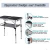 YihuiKo Folding Camping Table, Adjustable Height Folding Table, Portable Aluminum Small Folding Table with Carry Handle for Picnic, BBQ, Indoor, Office view 4