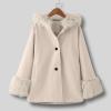 Ikevan 1 to 7 Years Toddler Kids Girls Winter Windproof Coat Jacket Kids Warm Fleece Hooded Outerwear (2-Beige#ty, 4-5 Years) view 2