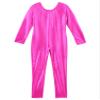 TiaoBug Kids Girls Shiny Metallic Long Sleeve Full Body Dance Gymnastics Leotard One Piece Jumpsuit Bodysuit Unitard Hot Pink 10 Years view 4