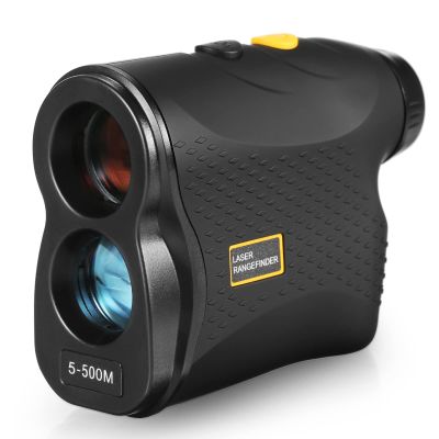 CalmGeek Golf Rangefinder, 500M Distance Meter with Flag Lock Tech, High Precision Golf Accessory (Black-500m)