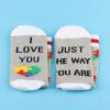PWHAOO 1 Pair Autism Awareness Socks I Love You Just The Way You Are Socks Autism Support Socks Autism Themed Gift (THE WAY YOU ARE Socks) view 2