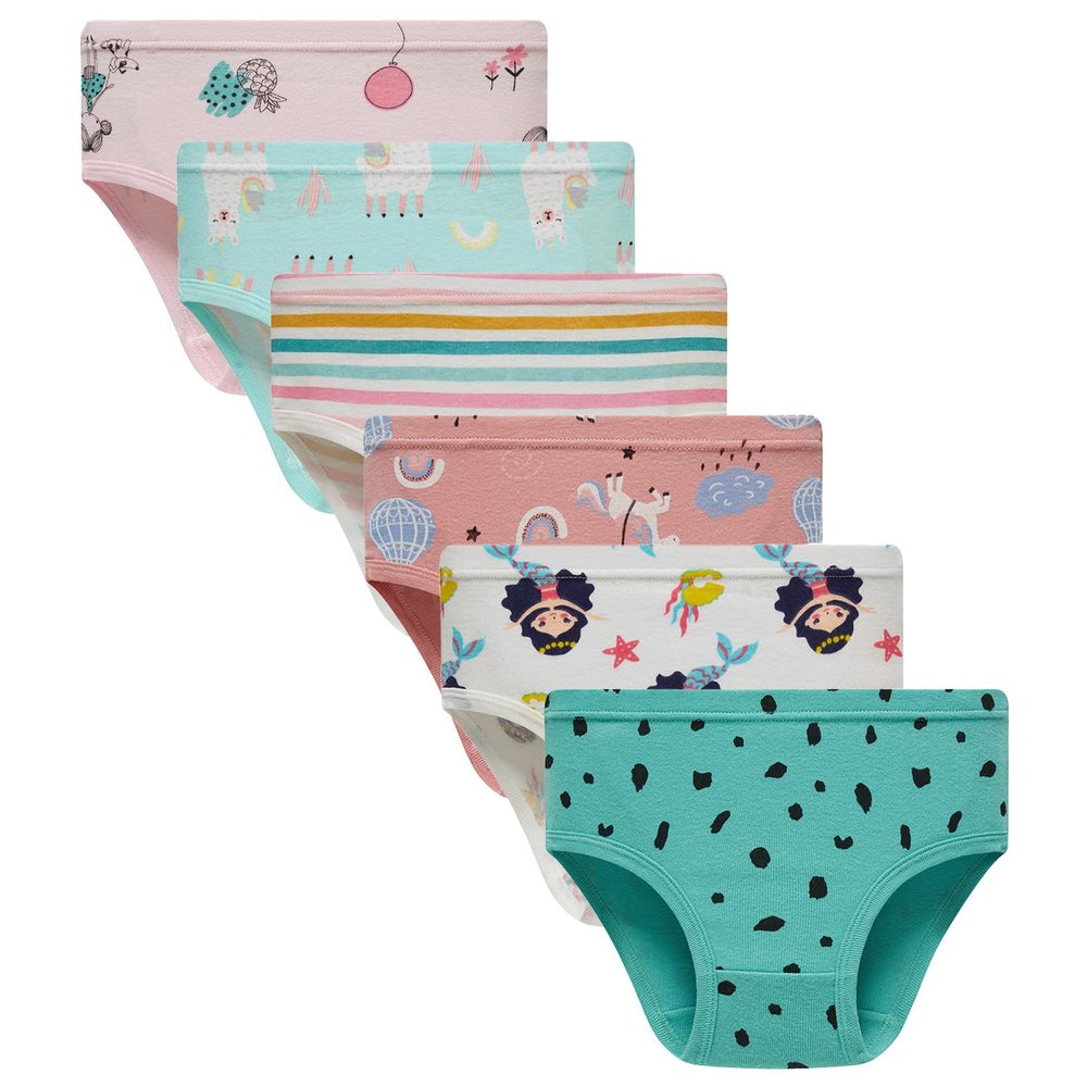 Sladatona Kids Girls Soft Cotton Underwear Toddler Comfort Panties 10-12years Light Green