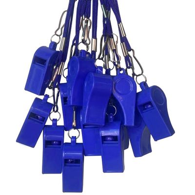 DYBADYSA 20 Pcs Blue Plastic Loud Whistles with Lanyard for Referee Coaches Basketball Football Sports Training Game Event Lifeguard Survival Emergency Fun School Kids Tool Set Suppliers