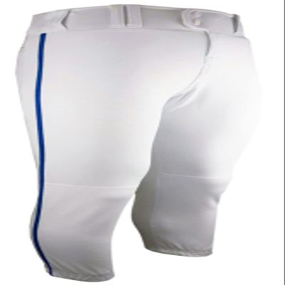 Epic Girl's Tournament Low-Rise, Belt Loop, Braid Softball Pants (W/Piping) White/Blue XL