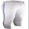 Epic Girl's Tournament Low-Rise, Belt Loop, Braid Softball Pants (W/Piping) White/Blue XL view 1