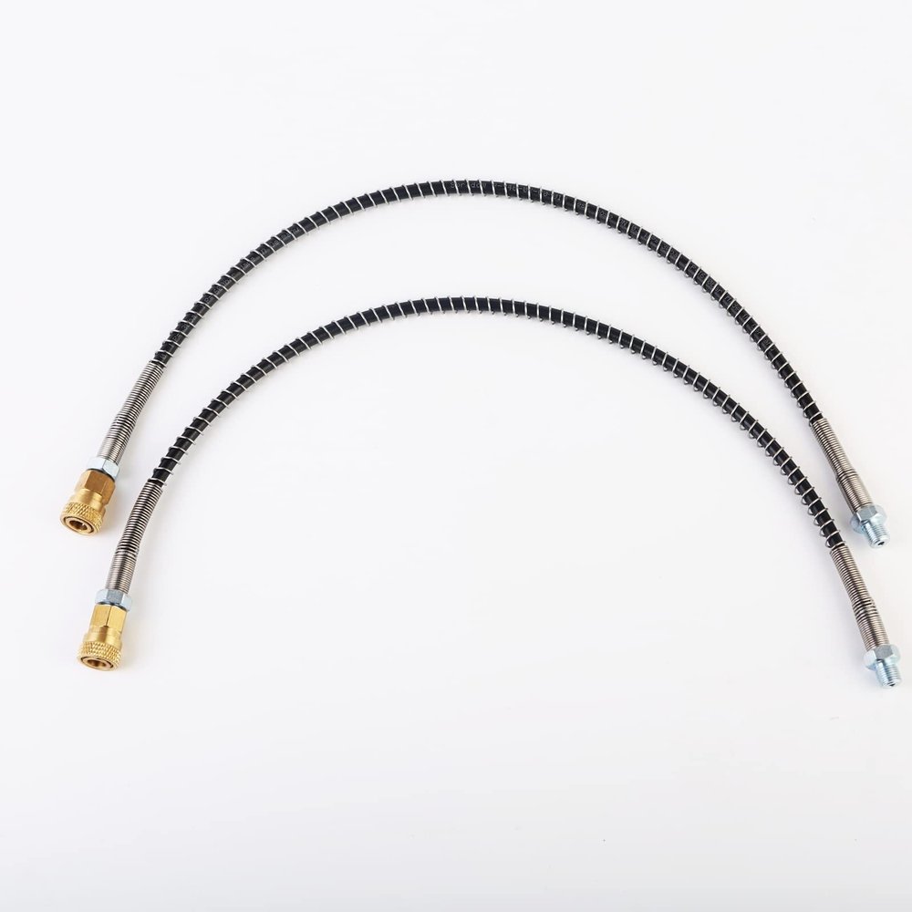High Pressure Airsoft Quick Connect Hose with Spring Wrapped M10X1 Male Female Thread for Pcp 63 Mpa 2pcs (32.5 inch)