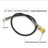 High Pressure Airsoft Quick Connect Hose with Spring Wrapped M10X1 Male Female Thread for Pcp 63 Mpa 2pcs (32.5 inch) view 2