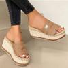 Dheva-C Platform Sandals Women Summer Dressy Fashion Espadrilles Sandals Wedges Sandals Platform Casual Summer High Heels Open Toe Sandals Slip on Shoes Women (Coffee-c, 7) view 1