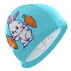 Dallonan Swimming Cap Rabbit Lifting Carrots Barbell Unisex Adult Swim Cap Polyester view 1