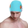 Dallonan Swimming Cap Rabbit Lifting Carrots Barbell Unisex Adult Swim Cap Polyester view 2