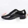 CsgrFagr Men's Modern Dance Shoes Low Heel Square Toe Dance Shoes Social Dance Shoes Tux Shoes Glitter (Black, 8.5) view 2