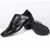 CsgrFagr Men's Modern Dance Shoes Low Heel Square Toe Dance Shoes Social Dance Shoes Tux Shoes Glitter (Black, 8.5) view 4