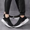 CsgrFagr Women's Foreign Trade Sports Shoes Fly Woven Breathable and Versatile Non Slip Casual Running Indoor Cycling Shoe Women (Black, 7.5) view 4