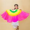 Pulcykp Long Veil Flowing Fan Veils Silky Performance Dance Fan for Dancer Chinese Yangko Short Fans Hand-Made Dyed view 3
