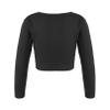TiaoBug Kids Girls Long Sleeve Thick Knot Ruched Ballet Dance Top Wrap Shrug Sweater Cardigan Shrug Dress Cover Up Black 7-8 Years view 2