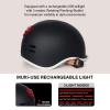 Exclusky Bike Helmet for Adults,Adjustable Cycling Helmet for Men & Women Safety Certified Bicycle Helmet for Commuting, Road Biking, Skating with USB Rechargeable Rear Light view 2