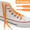 YFINE Flat Shoe Laces for Sneakers: 2 Pairs 63 Inch Orange 9 MM Wide Thick Athletic Shoelaces view 3
