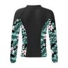 Yihuimin Girls Floral Zip Up Rashguard Shirts UPF 50+ Cover Up Sets Athletic Swim Tank Top Beachwear Black 10 Years view 2