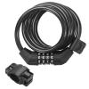 Titanker 2PCS Black Bike Cable Lock (8mm+12mm), 4 Feet Bike Cable Lock Basic Self Coiling Kids Bike Lock Combination with Complimentary Mounting Bracket view 2