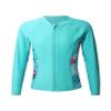 YONGHS Girls Athletic Surfing Blouse Long Sleeve Swimsuit Top Sun Protection Rash Guard Shirt Mint Green 6 Years view 1