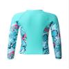 YONGHS Girls Athletic Surfing Blouse Long Sleeve Swimsuit Top Sun Protection Rash Guard Shirt Mint Green 6 Years view 2